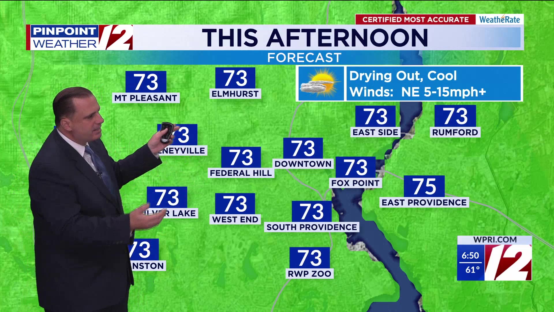 WPRI 12 Weather Forecast for 8/1/25: Showers this morning, then we dry ...