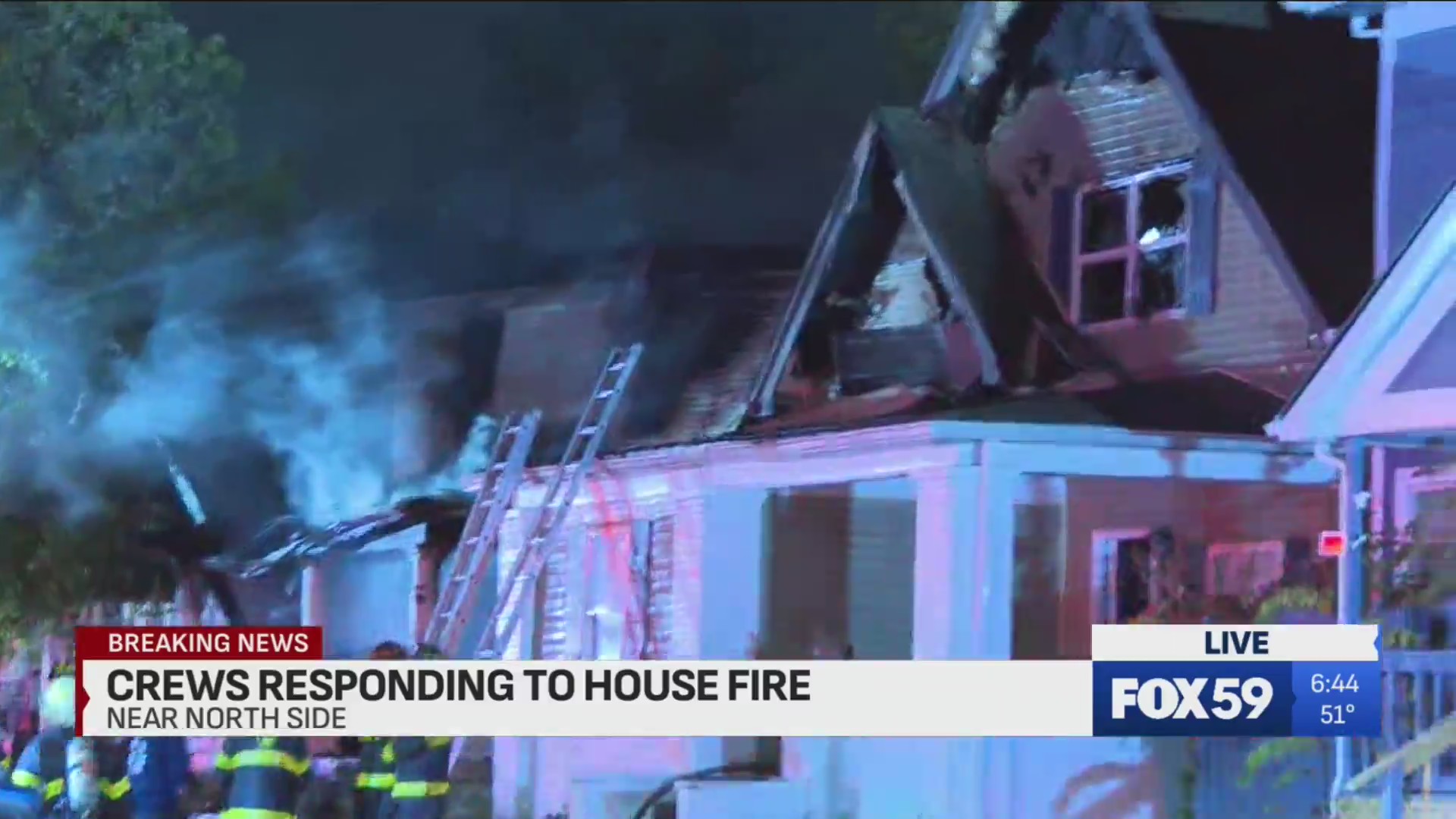 Crews battle fire on Indy’s near north side – Fox 59