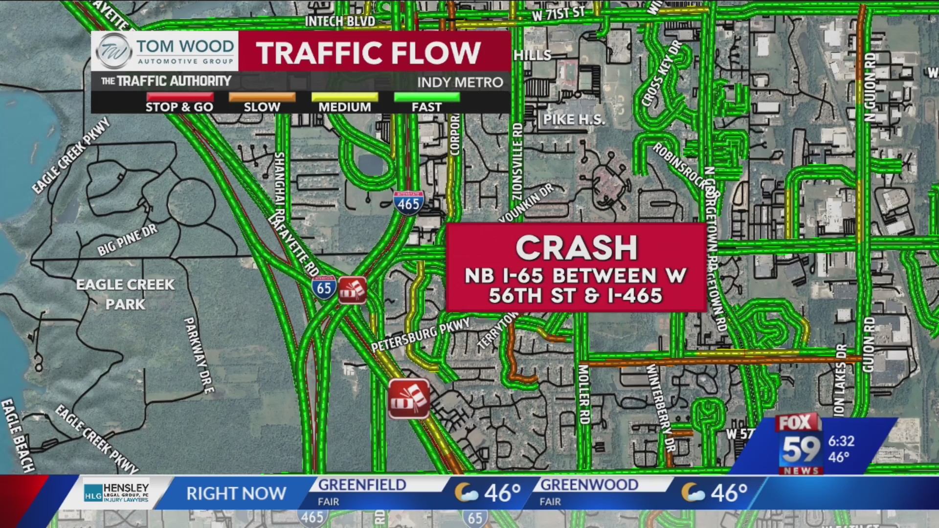 Crash involving semi truck blocks part of I-65 on northwest side – Fox 59