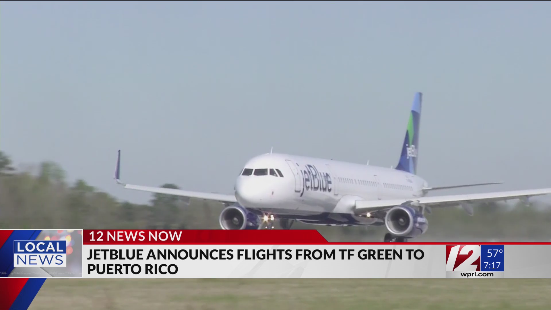 JetBlue offering direct flights to Puerto Rico from TF Green