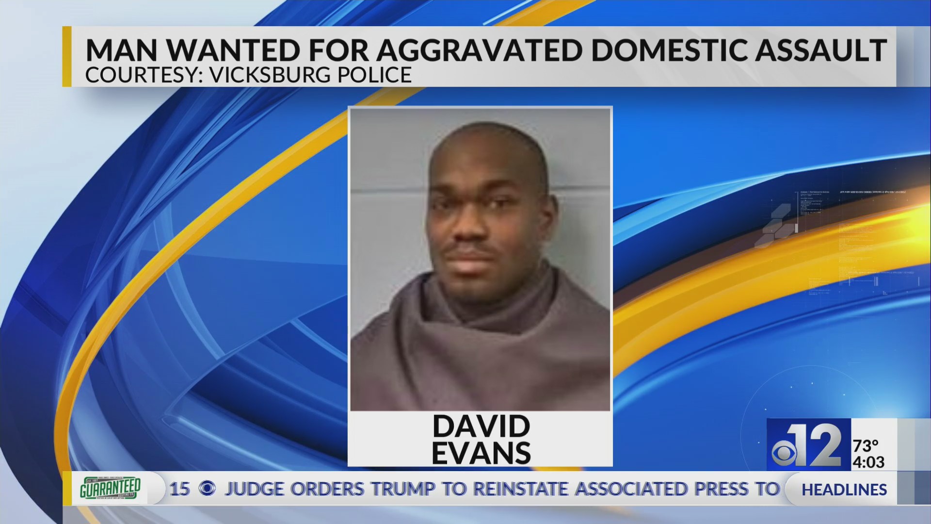 Man wanted for Vicksburg domestic violence case – WJTV