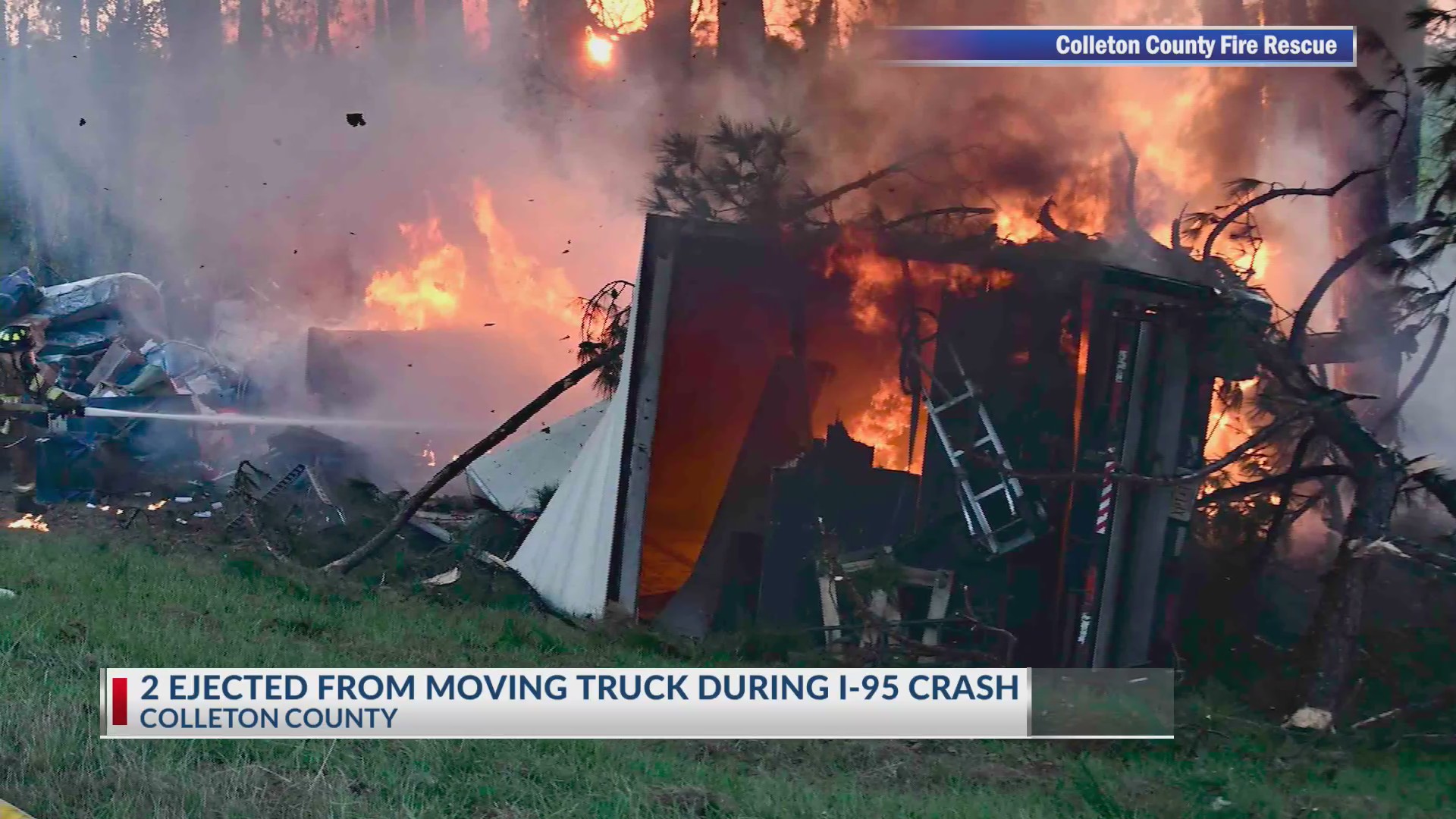 2 ejected from moving truck during I-95 crash – WCBD News 2