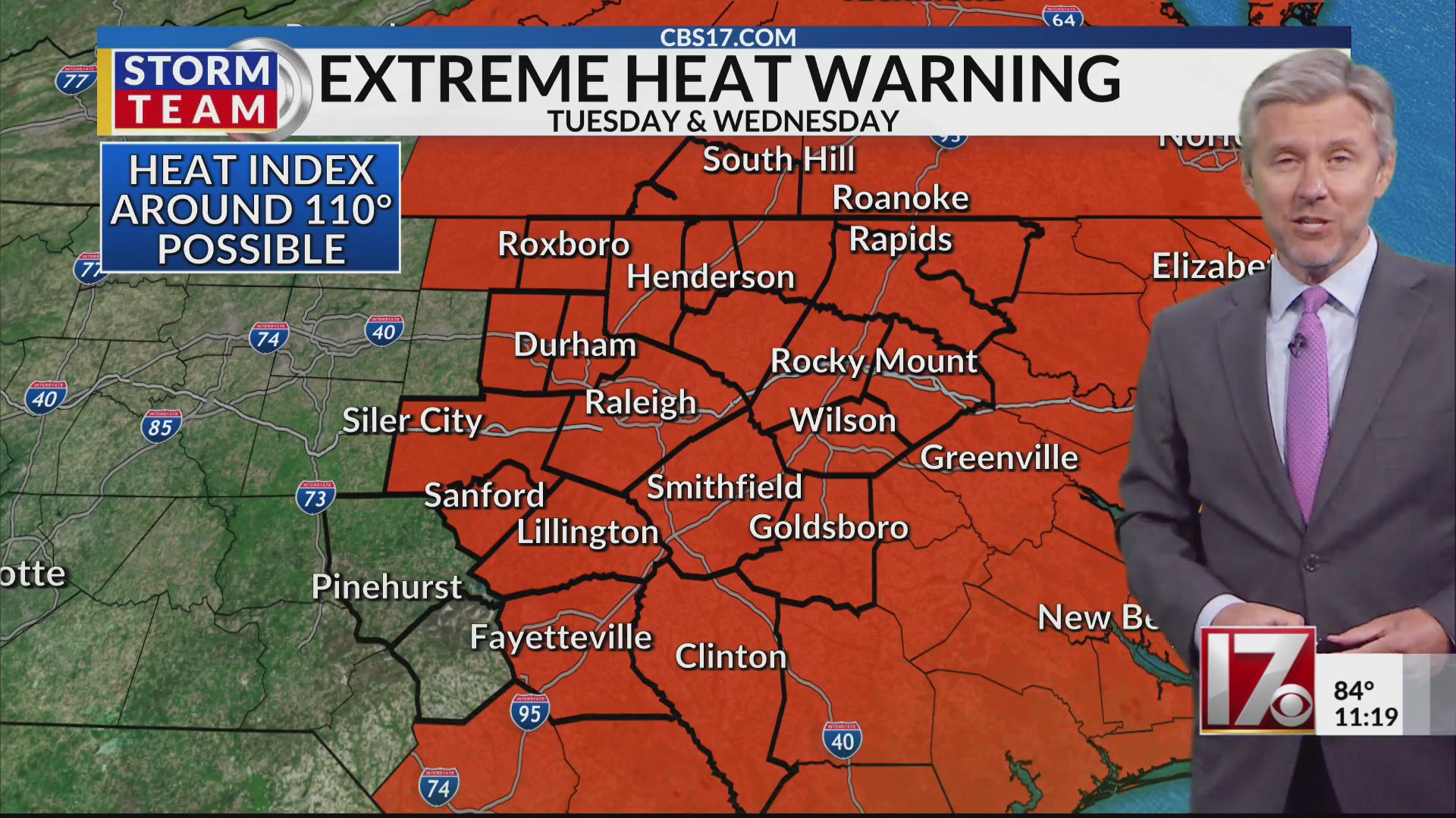 Extreme heat continues Tuesday in central NC – CBS17.com