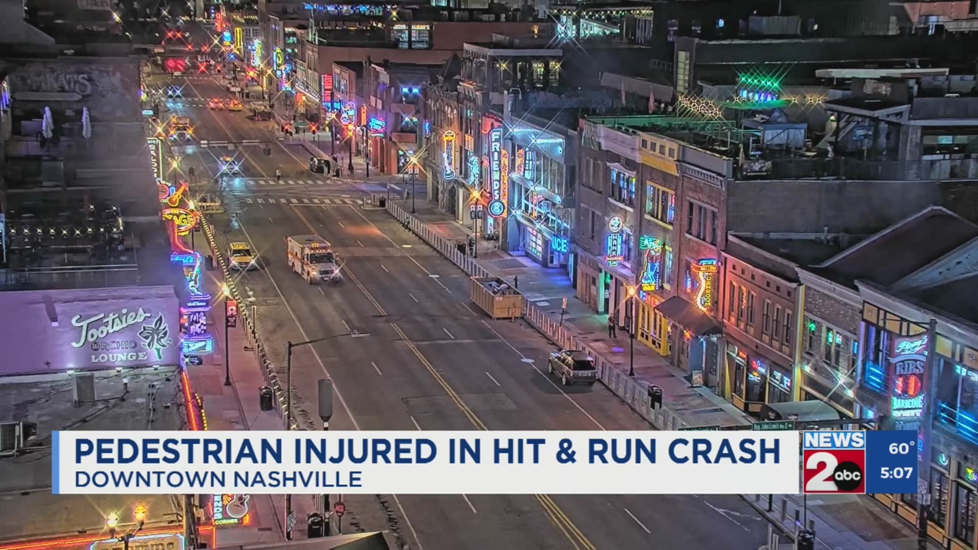 Pedestrian injured in hit and run crash on Lower Broadway – WKRN News 2