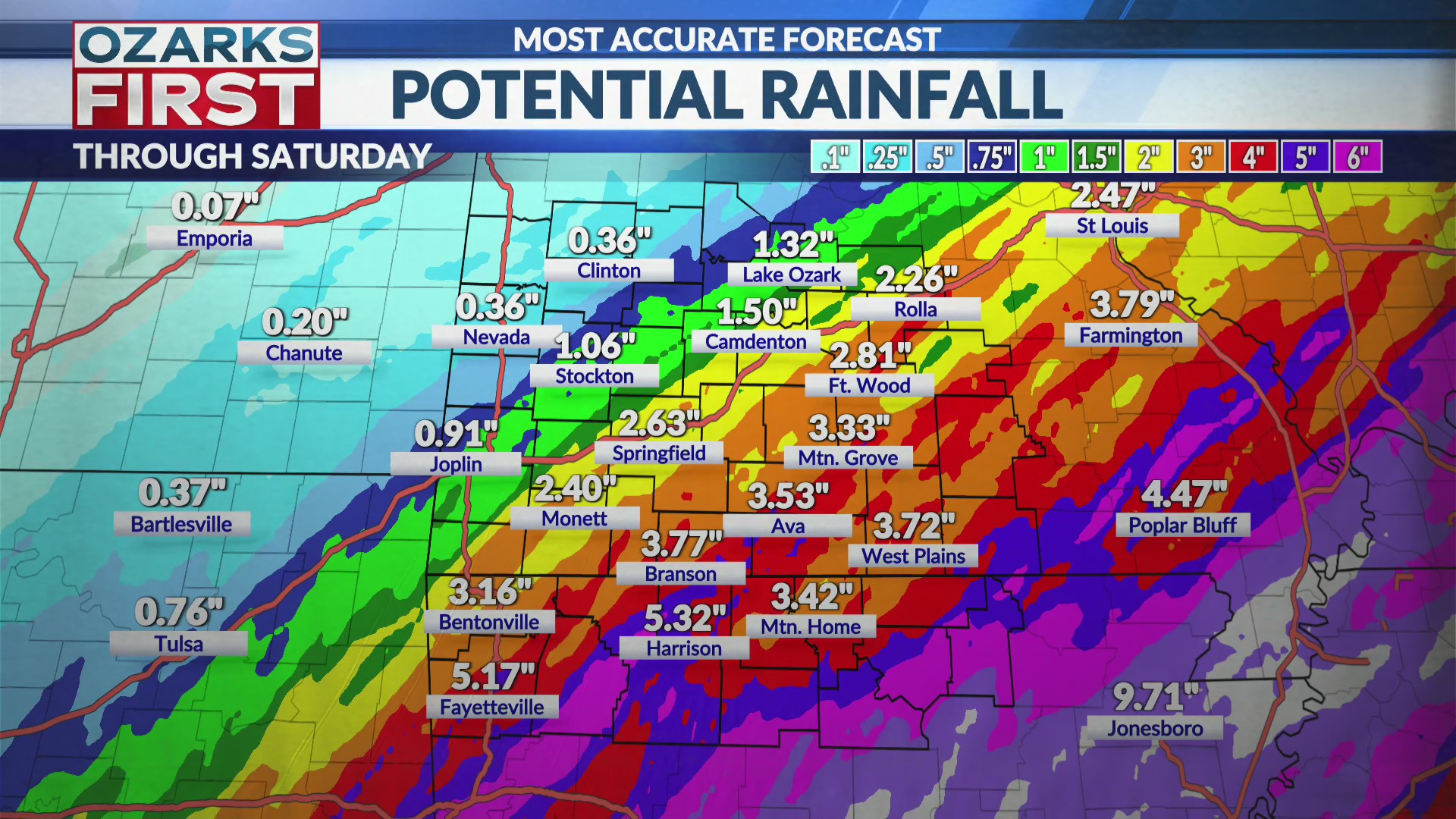 More severe storms for some along with flooding rainfall – KOLR ...