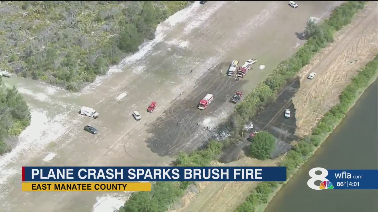 Small plane crash sparks brush fire in Manatee County – WFLA