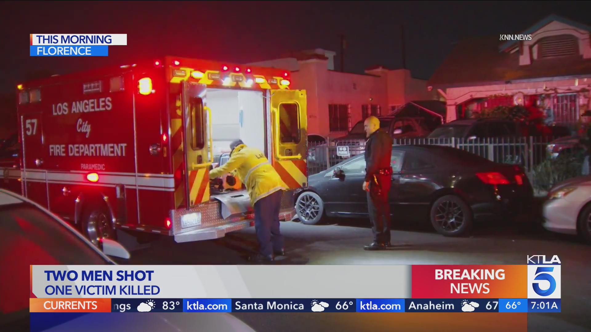 Man killed in double Florence shooting, suspect at large – KTLA