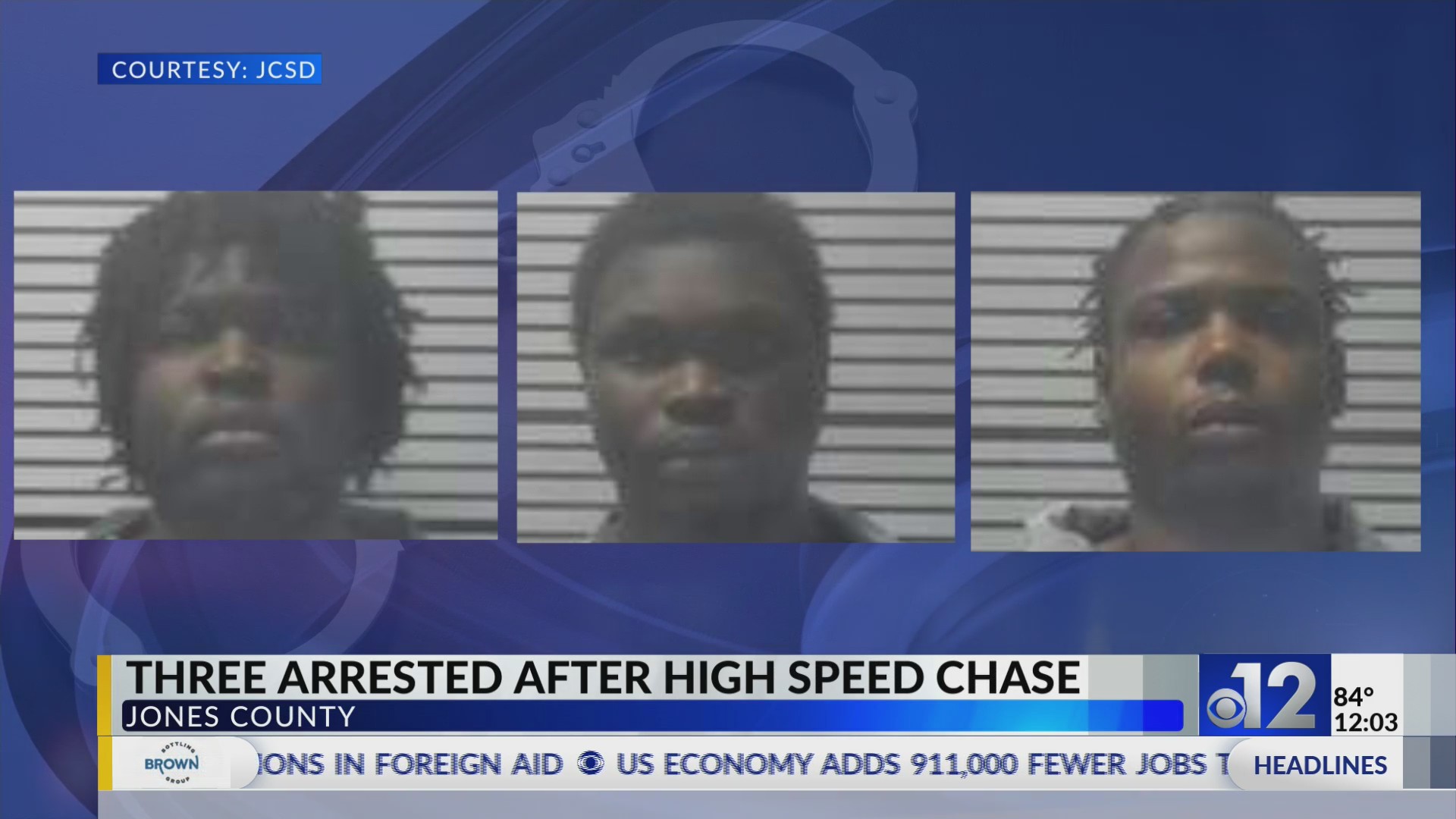 High-speed chase in Jones County leads to three arrests – WJTV