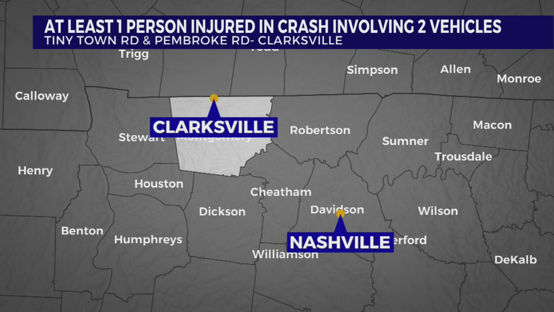 At least 1 injured in Clarksville crash – WKRN News 2