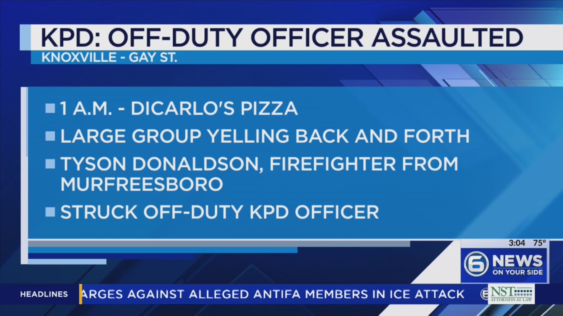 Man charged after off-duty police officer assaulted – WATE 6 On Your Side