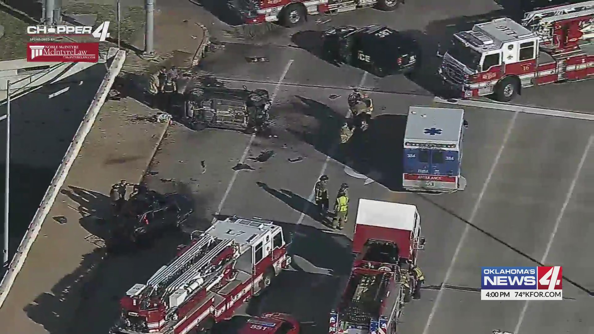 Deadly collision shuts down bridge, service roads in south OKC – KFOR ...