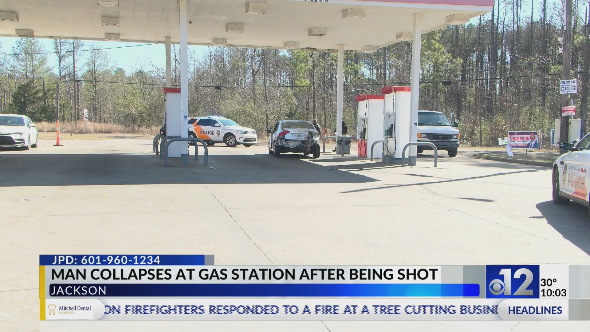Man collapses at Jackson gas station after being shot: police – WJTV