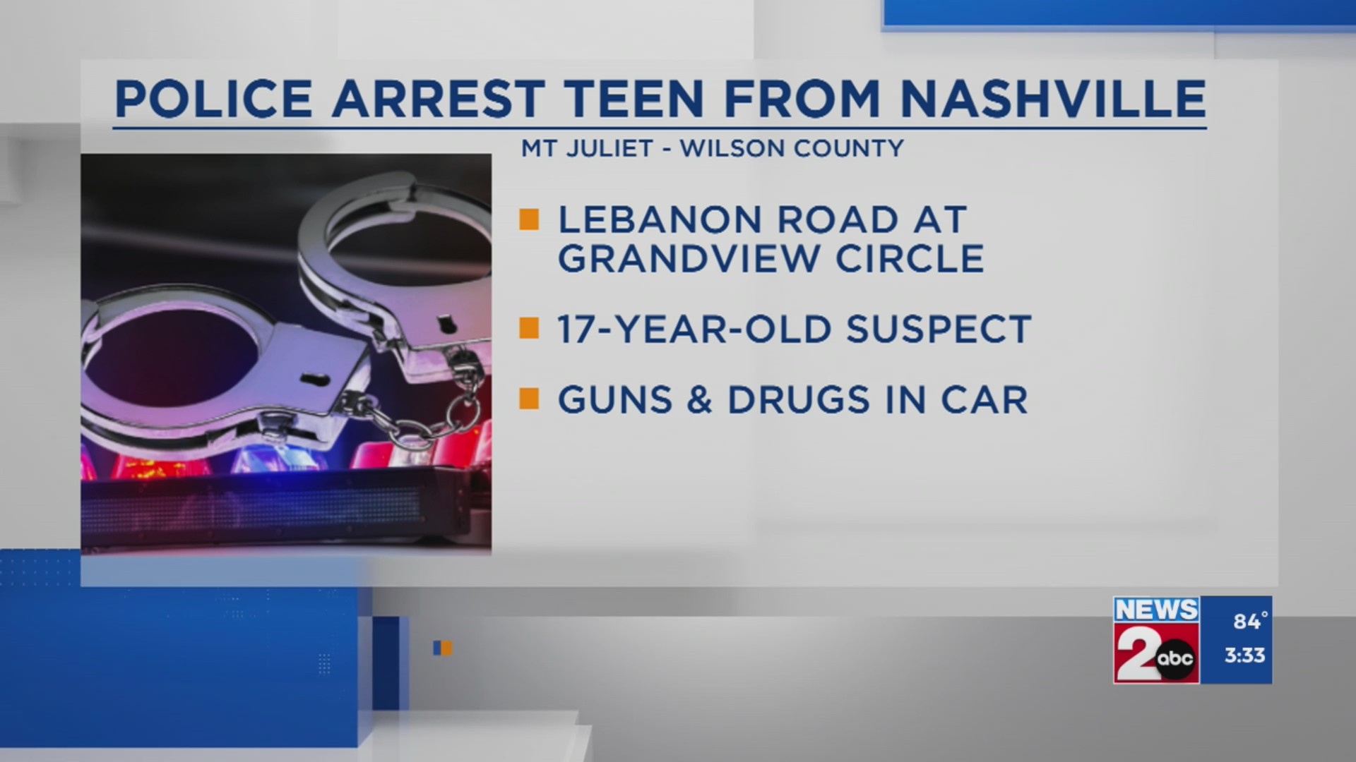Mt. Juliet police arrest teen from Nashville – WKRN News 2