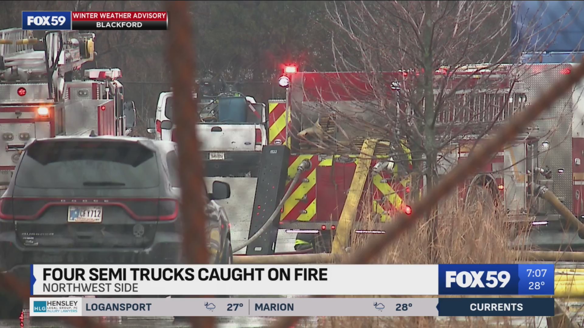 4 semis catch fire at warehouse on northwest side of Indianapolis – Fox 59