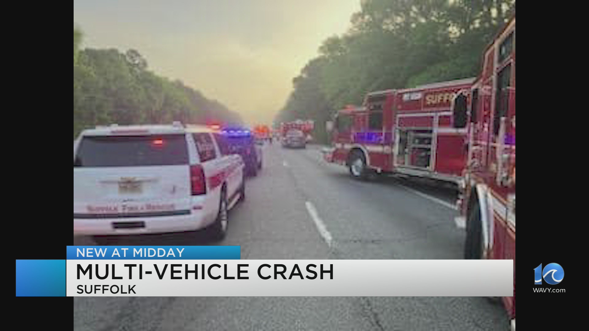 3 taken to hospital after multi-vehicle crash on Route 58 in Suffolk ...