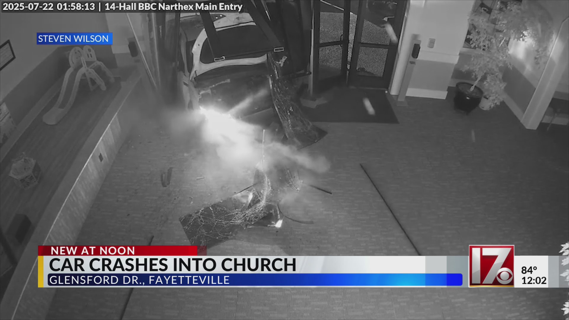 Car crashes into church in Fayetteville – WSPA 7NEWS